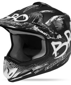 KIMO BRO Casco de Cross Negro Mate para niños